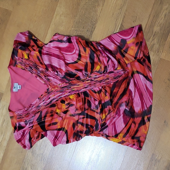 Worthington - Pink & Orange Top - Ladies Petite Large - Picture 5 of 12